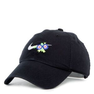 Nike Sportswear H86 Black Floral Embroidered Hat